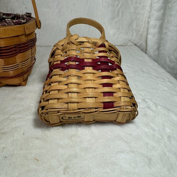 Handwoven Wicker Basket Trio With Handles - Rustic Decor & Storage Solutions - Picture 9 of 10